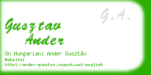 gusztav ander business card